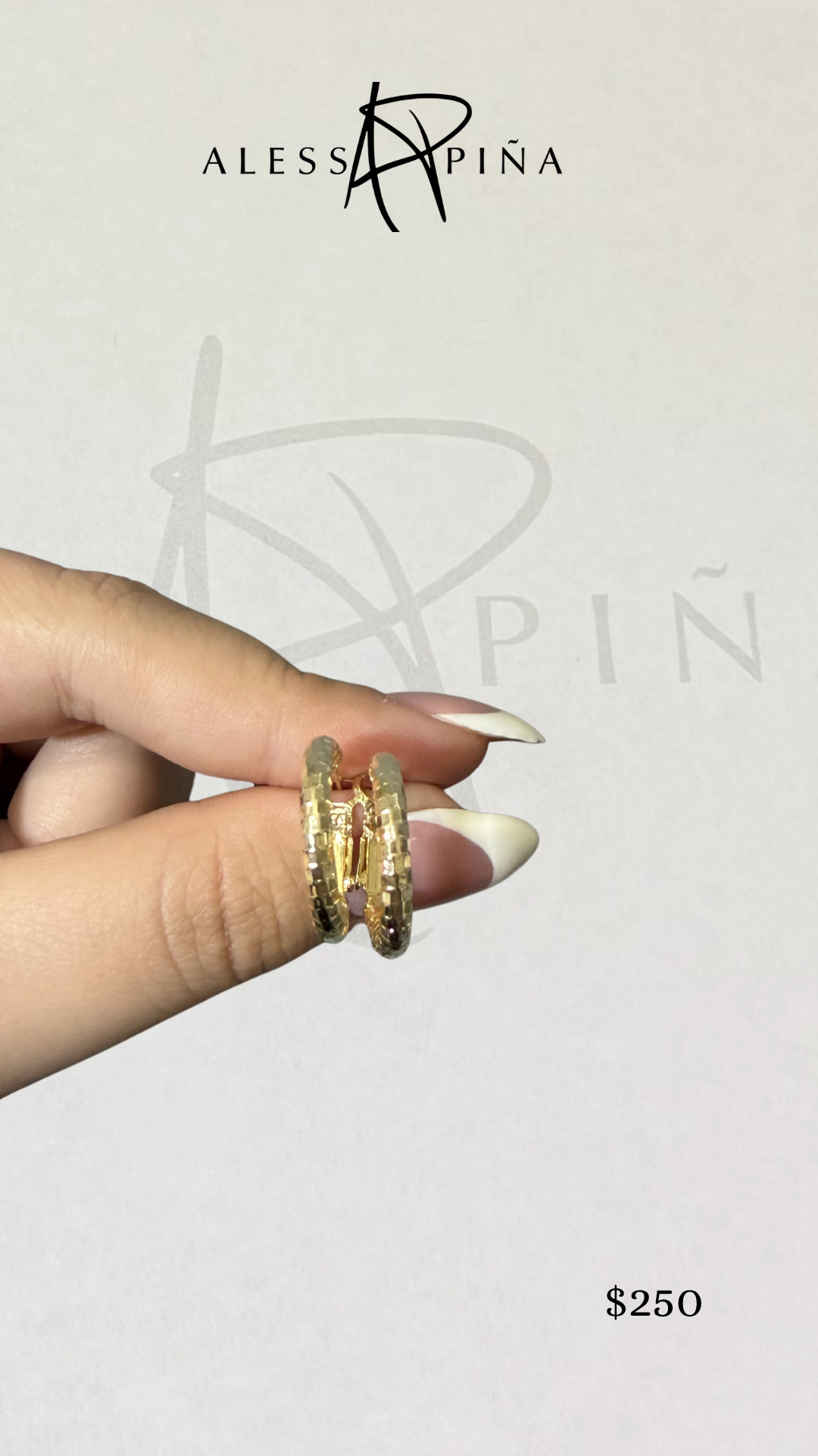 Aretes oro laminado