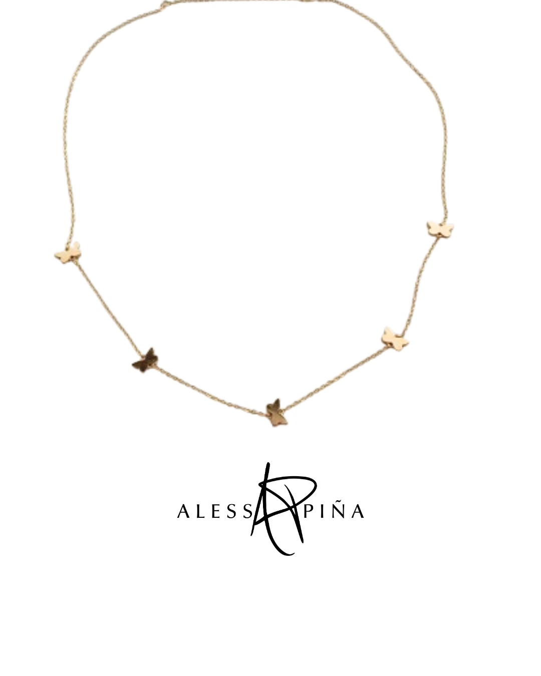 Collar Plata Mariposas