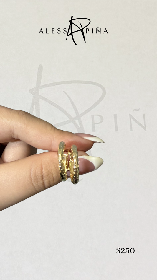 Aretes oro laminado
