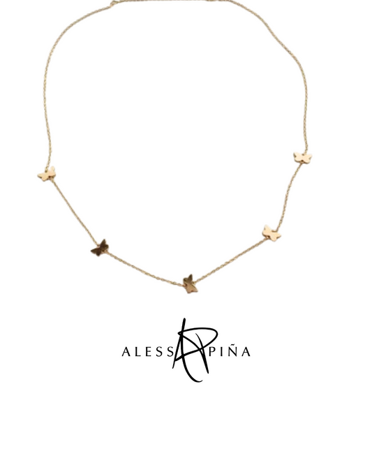 Collar Plata Mariposas
